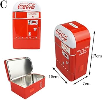 Amazon.co.jp: コカコーラ ベンディングマシーン型 貯金箱 B 自動販売